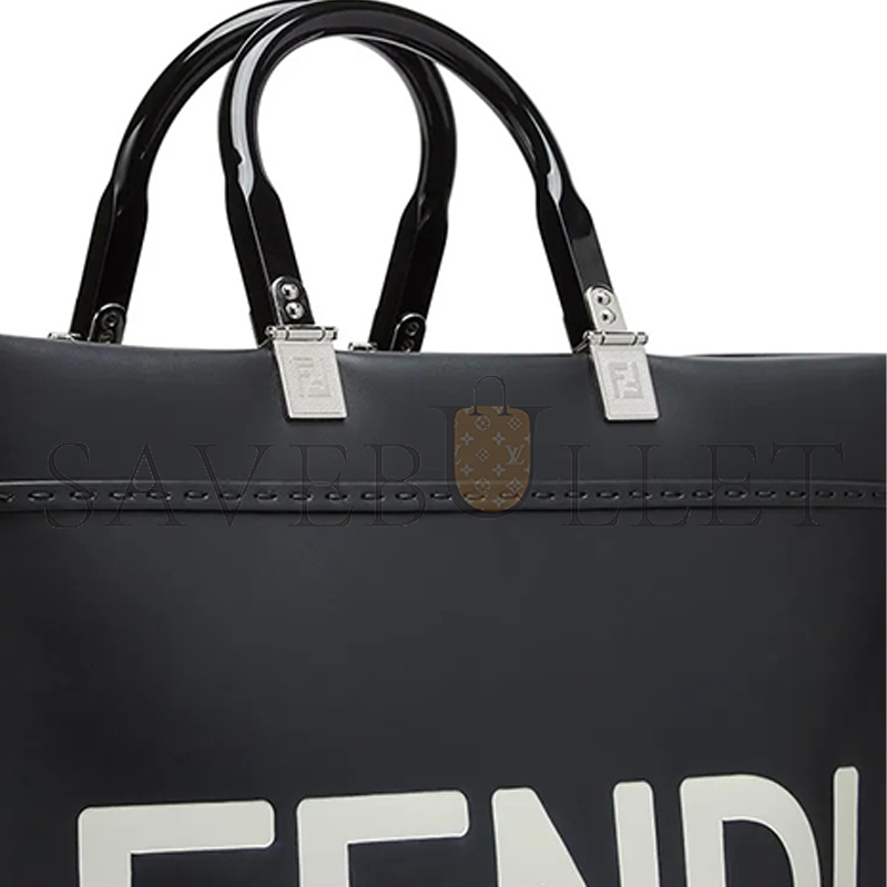 F**di sunshine medium black leather tote bag 8bh386abvlf1dg7 (35*31*17cm)